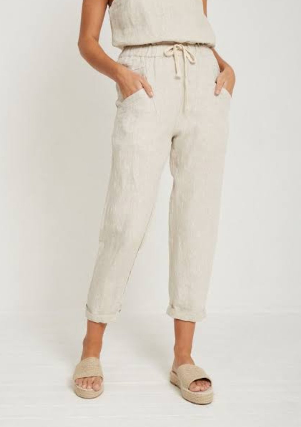 Linen luxe pant | Natural