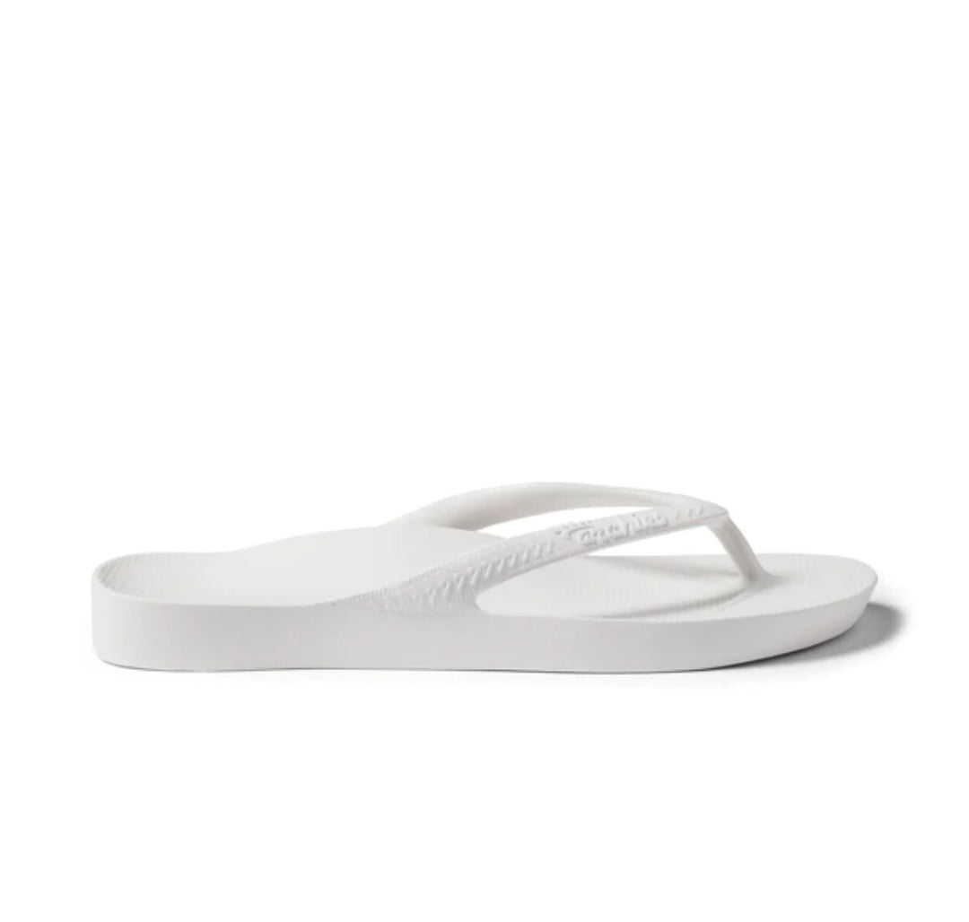 White | Arch Support Thongs