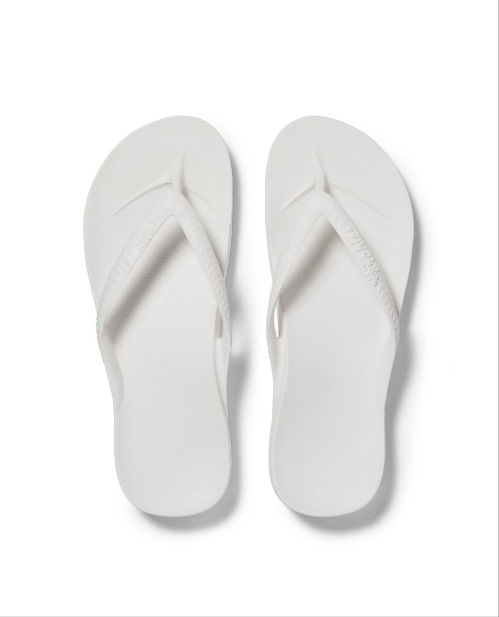 White | Arch Support Thongs